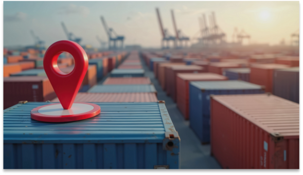 Container tracking with IoT sensors and GPS
